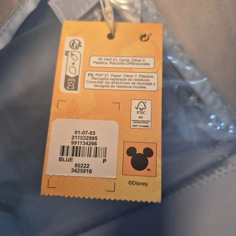 Disney Stitch x Primark Blue Travel Makeup Bag Kai Phillips Fold Out Organizer